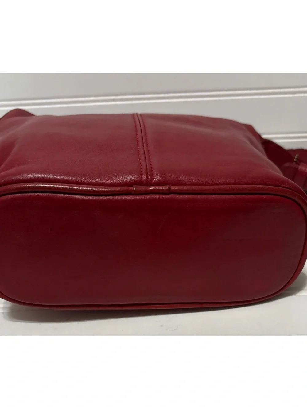 COACH Vintage Red Soft Leather Soho Slouchy Hobo Bucket Shoulder Bag Tote 4148
